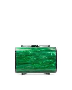 Brandon Blackwood Top Handle Bags>Acrylic Basket Bag Green Marble