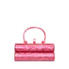 Brandon Blackwood Top Handle Bags>Acrylic Duplex Purse Pink Marble