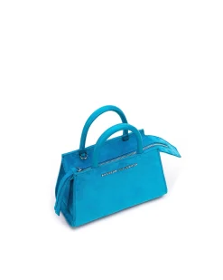 Brandon Blackwood Crossbody Bags>Arlen Bag Blue Suede