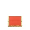 Brandon Blackwood Cardholders>Bamboo B Card Holder Burnt Orange Leather