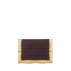 Brandon Blackwood Cardholders>Bamboo B Card Holder Dark Brown Leather