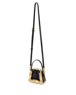Brandon Blackwood Top Handle Bags>Bamboo B Micro Tote Black Leather