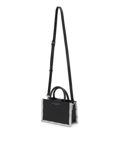 Brandon Blackwood Top Handle Bags>Bamboo B Tote Black W/Silver Hardware
