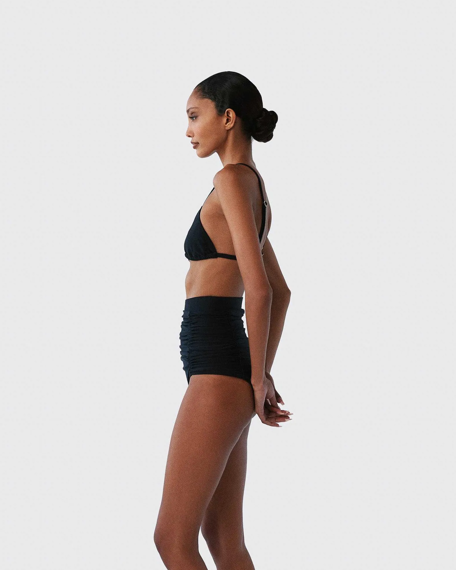 Brandon Blackwood Tops>Bikini Swim Top Black