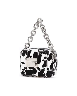 Brandon Blackwood Top Handle Bags>Caro Buckle Bag Cow Print Ponyhair