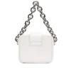 Brandon Blackwood Top Handle Bags>Caro Buckle Bag White Ponyhair