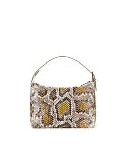 Brandon Blackwood Shoulder Bags>Cortni Bag Yellow Spotted Snakeskin
