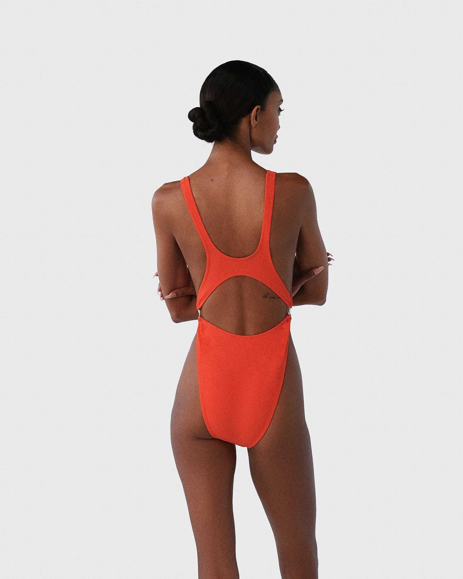 Brandon Blackwood One-Piece>Cutout One-Piece Swimsuit Orange