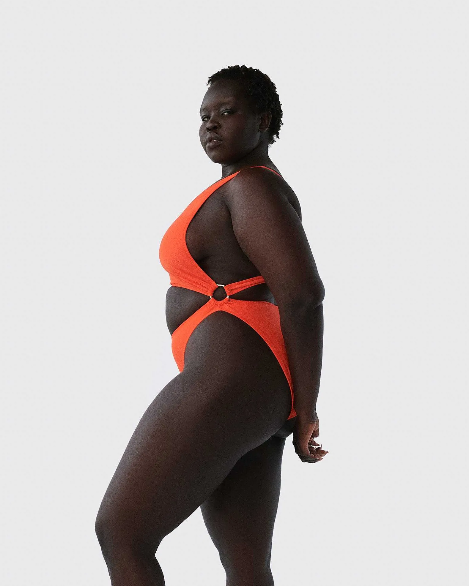 Brandon Blackwood One-Piece>Cutout One-Piece Swimsuit Orange