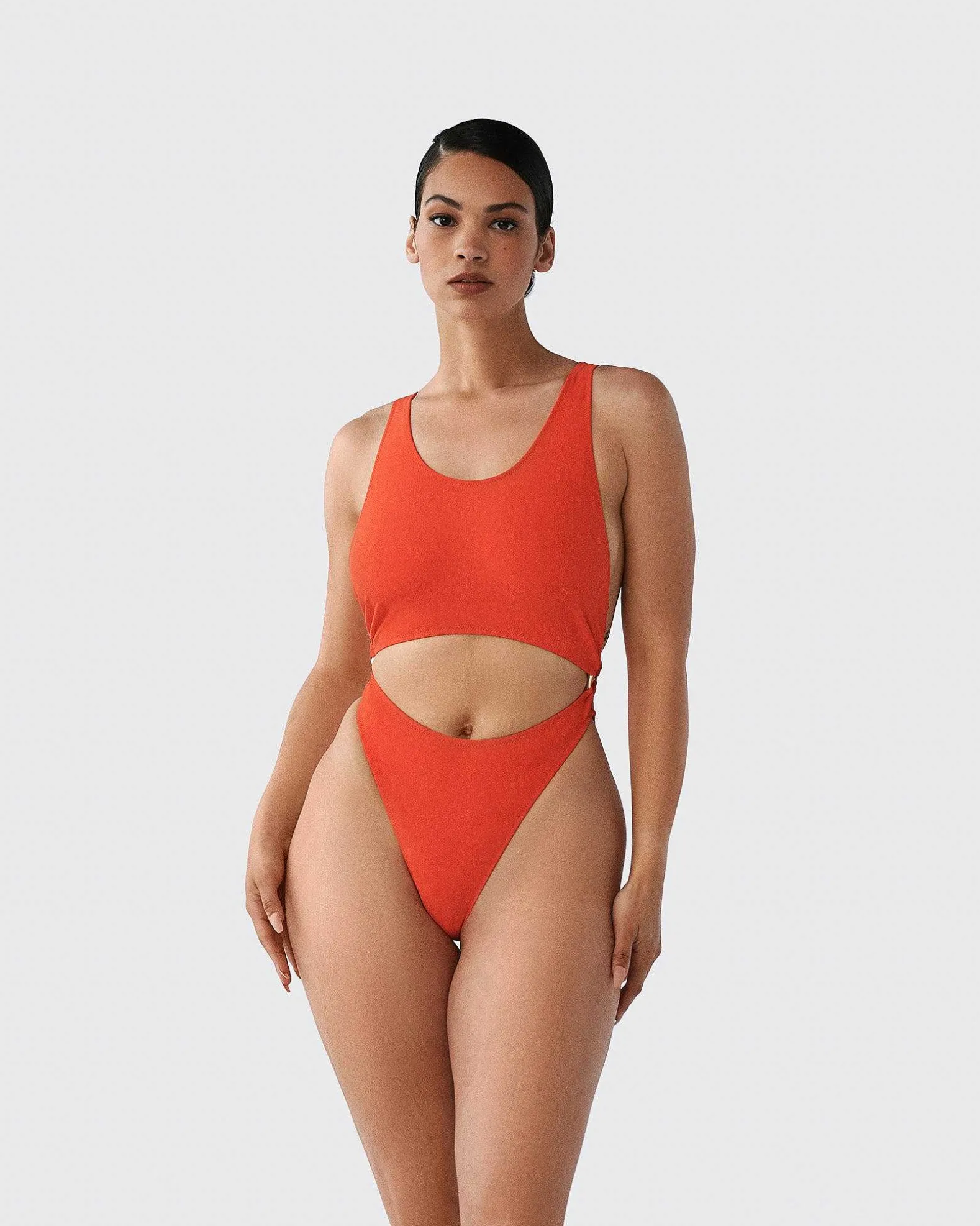 Brandon Blackwood One-Piece>Cutout One-Piece Swimsuit Orange