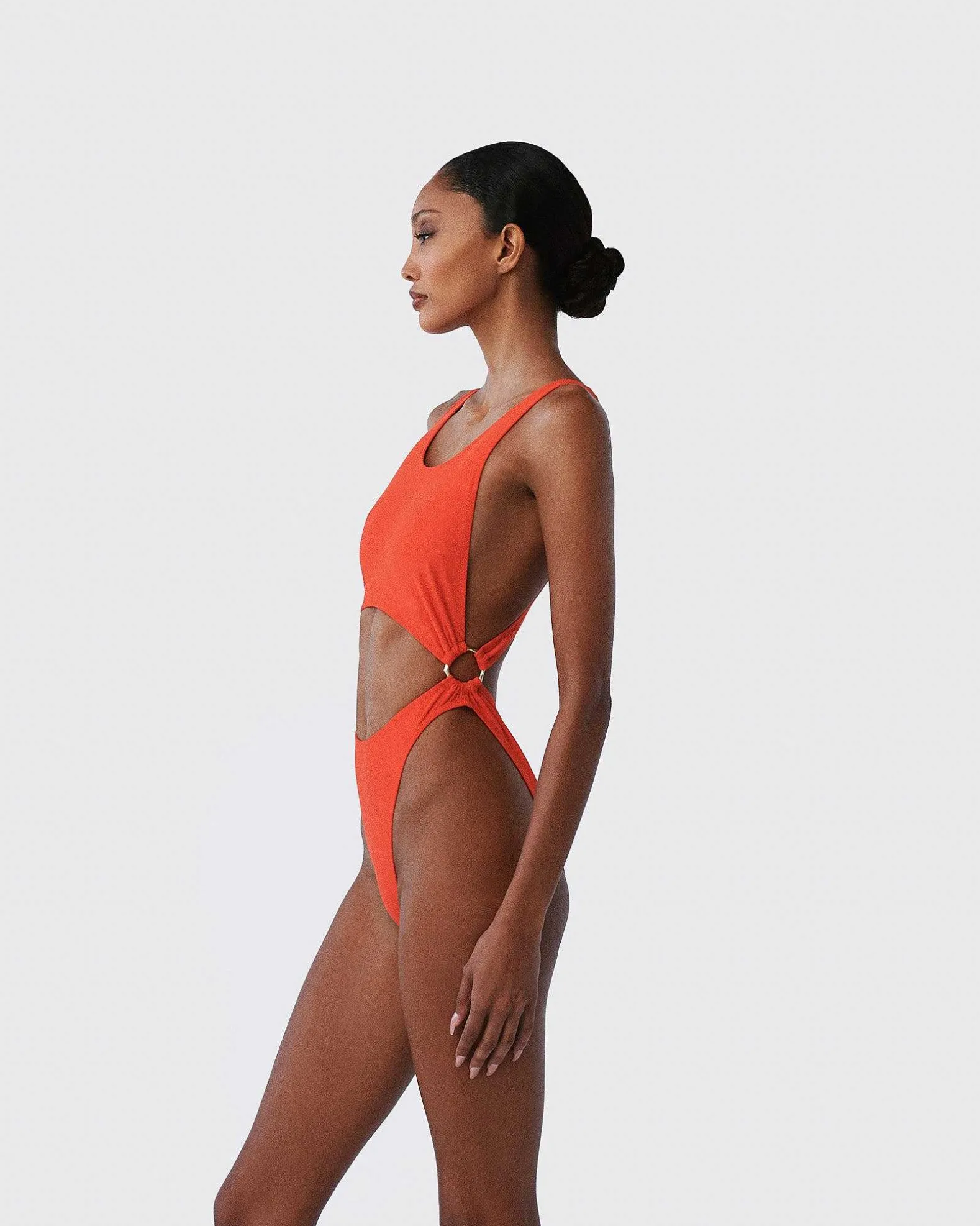 Brandon Blackwood One-Piece>Cutout One-Piece Swimsuit Orange