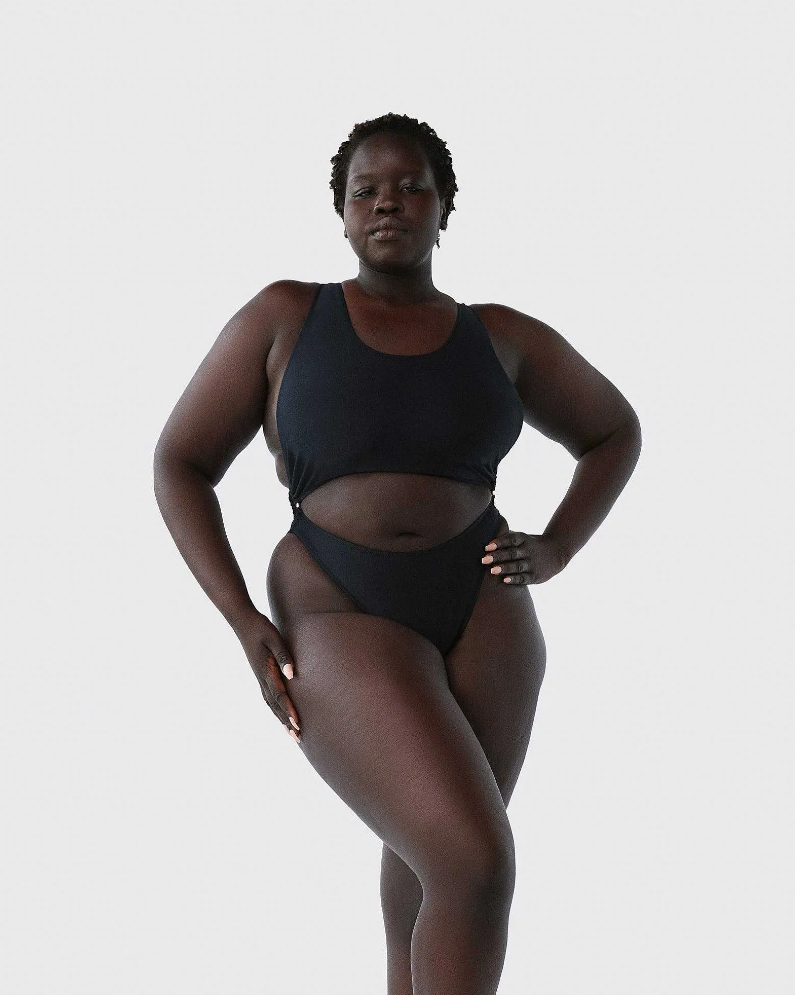 Brandon Blackwood One-Piece>Cutout One-Piece Swimsuit Black