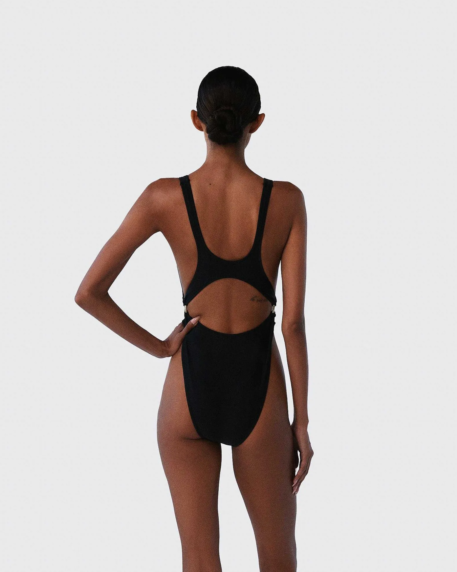 Brandon Blackwood One-Piece>Cutout One-Piece Swimsuit Black