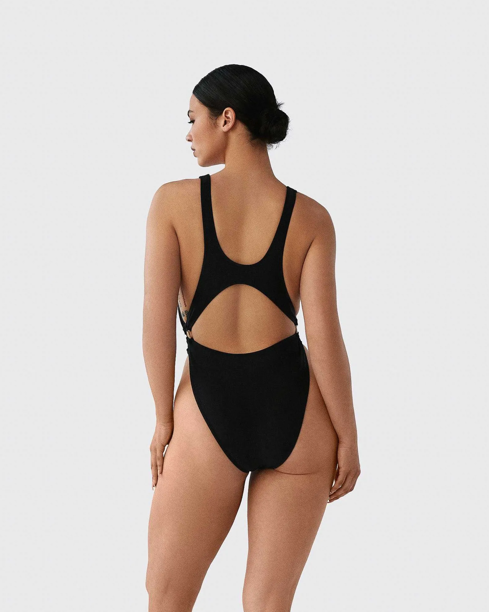 Brandon Blackwood One-Piece>Cutout One-Piece Swimsuit Black