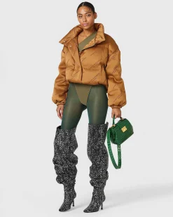 Brandon Blackwood Top Handle Bags>Elizabeth Doctor Bag Hunter Green Croc Embossed Leather