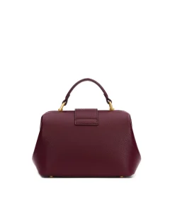 Brandon Blackwood Top Handle Bags>Elizabeth Doctor Bag Burgundy Leather W/Brass Hardware