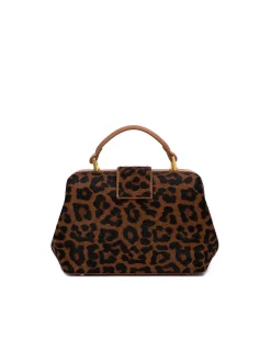 Brandon Blackwood Top Handle Bags>Elizabeth Doctor Bag Leopard Ponyhair