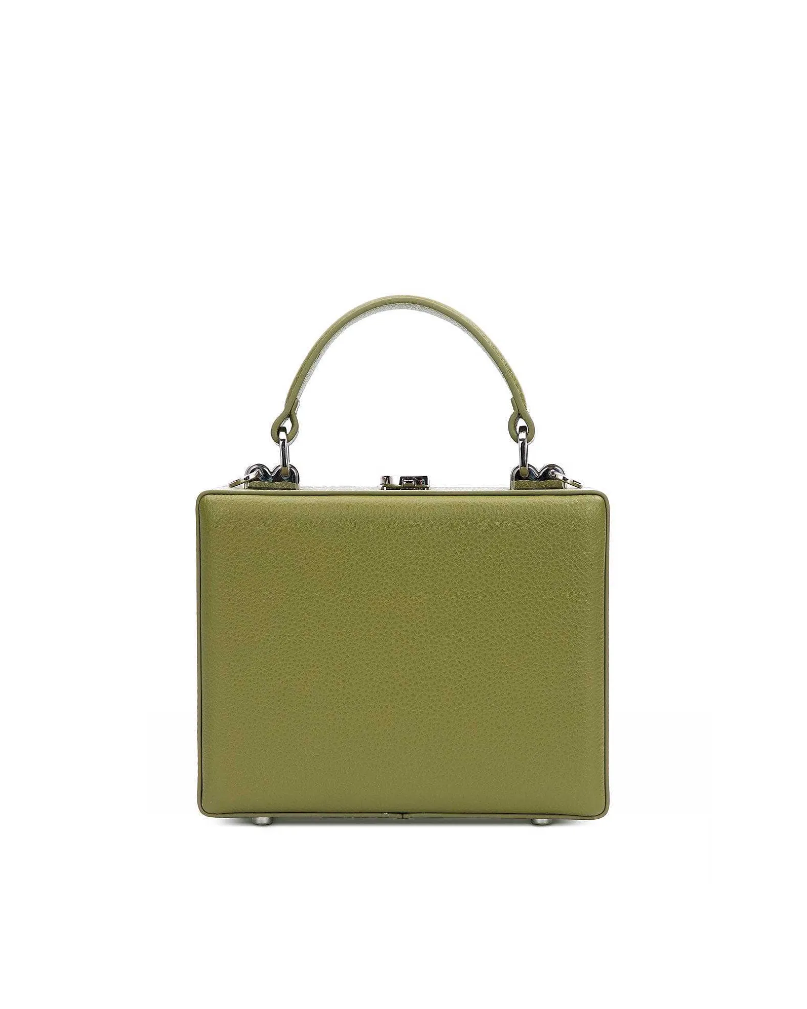 Brandon Blackwood Crossbody Bags>Kendrick Trunk Evergreen Leather W/Silver Hardware