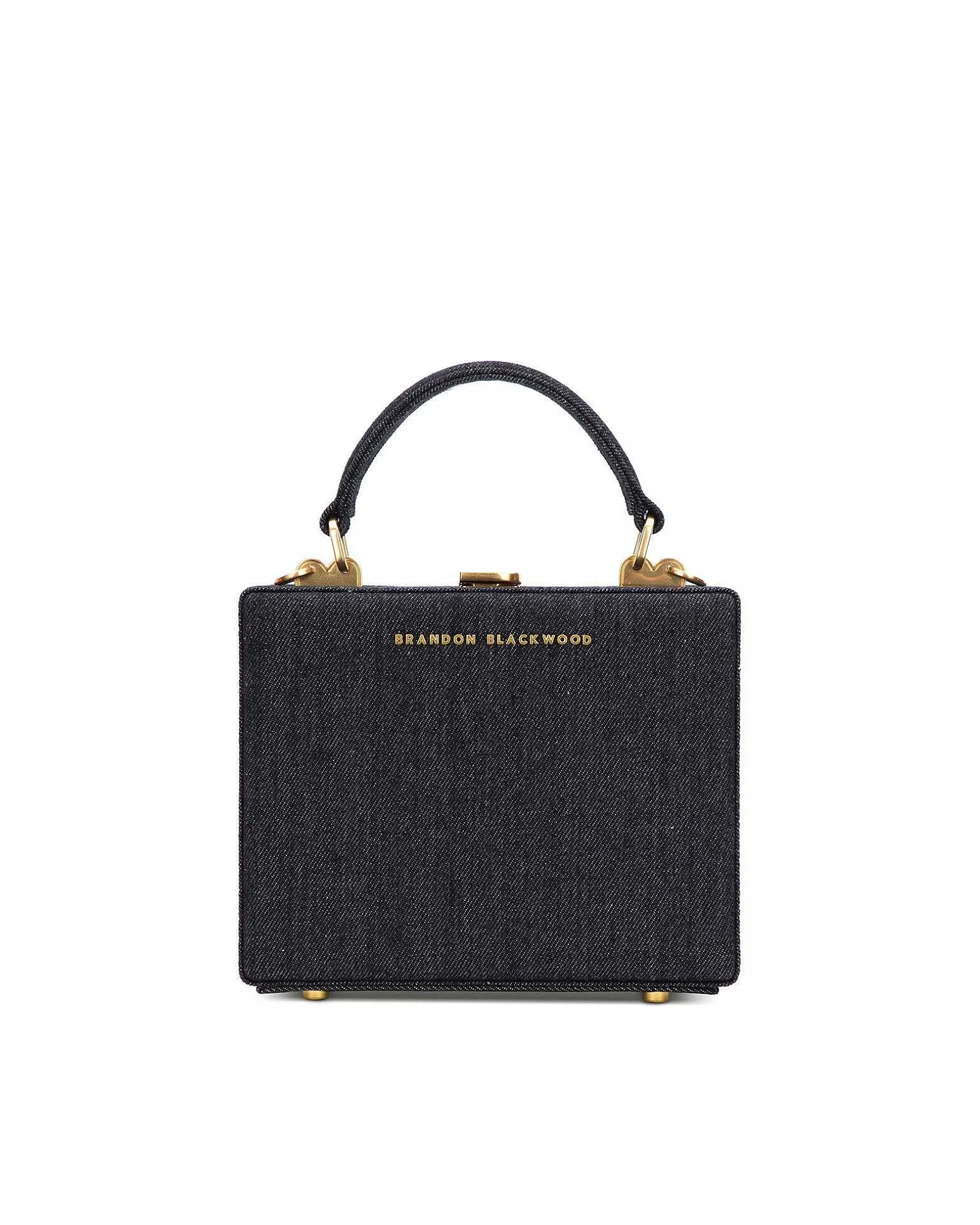 Brandon Blackwood Top Handle Bags>Kendrick Trunk Black Denim