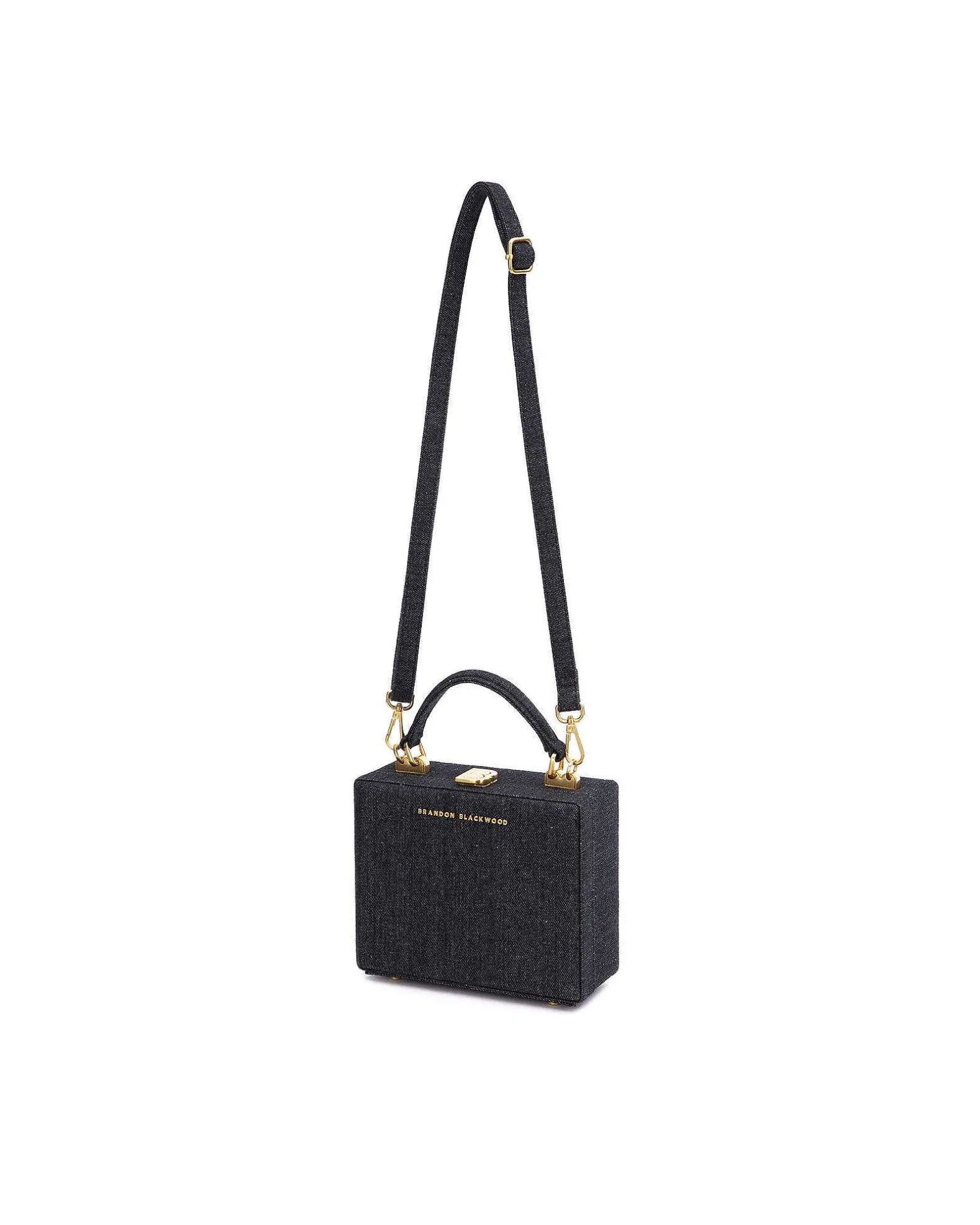 Brandon Blackwood Top Handle Bags>Kendrick Trunk Black Denim