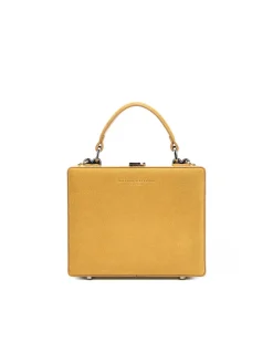 Brandon Blackwood Top Handle Bags>Kendrick Trunk Yellow Suede