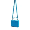 Brandon Blackwood Top Handle Bags>Kendrick Trunk Aqua Blue Suede