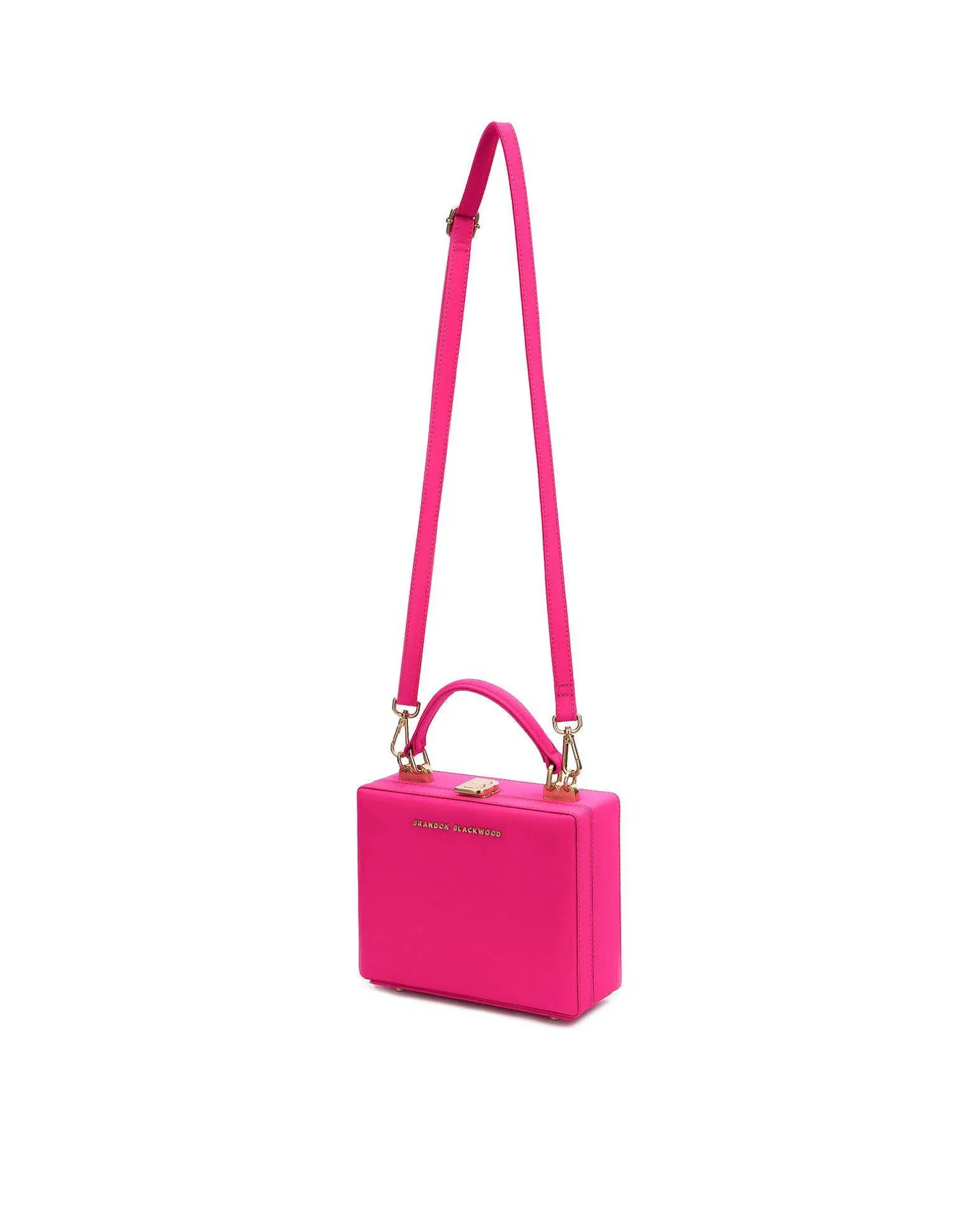 Brandon Blackwood Top Handle Bags>Kendrick Trunk Bright Fuchsia Nylon