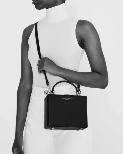 Brandon Blackwood Top Handle Bags>Kendrick Trunk Chocolate Brown Leather W/Brass Hardware