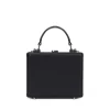 Brandon Blackwood Top Handle Bags>Kendrick Trunk Midnight Black Leather