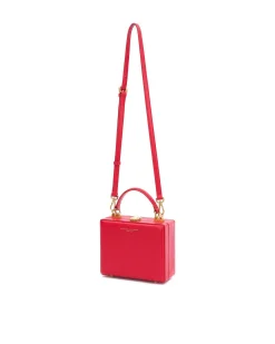 Brandon Blackwood Top Handle Bags>Kendrick Trunk Red Leather W/Brass Hardware