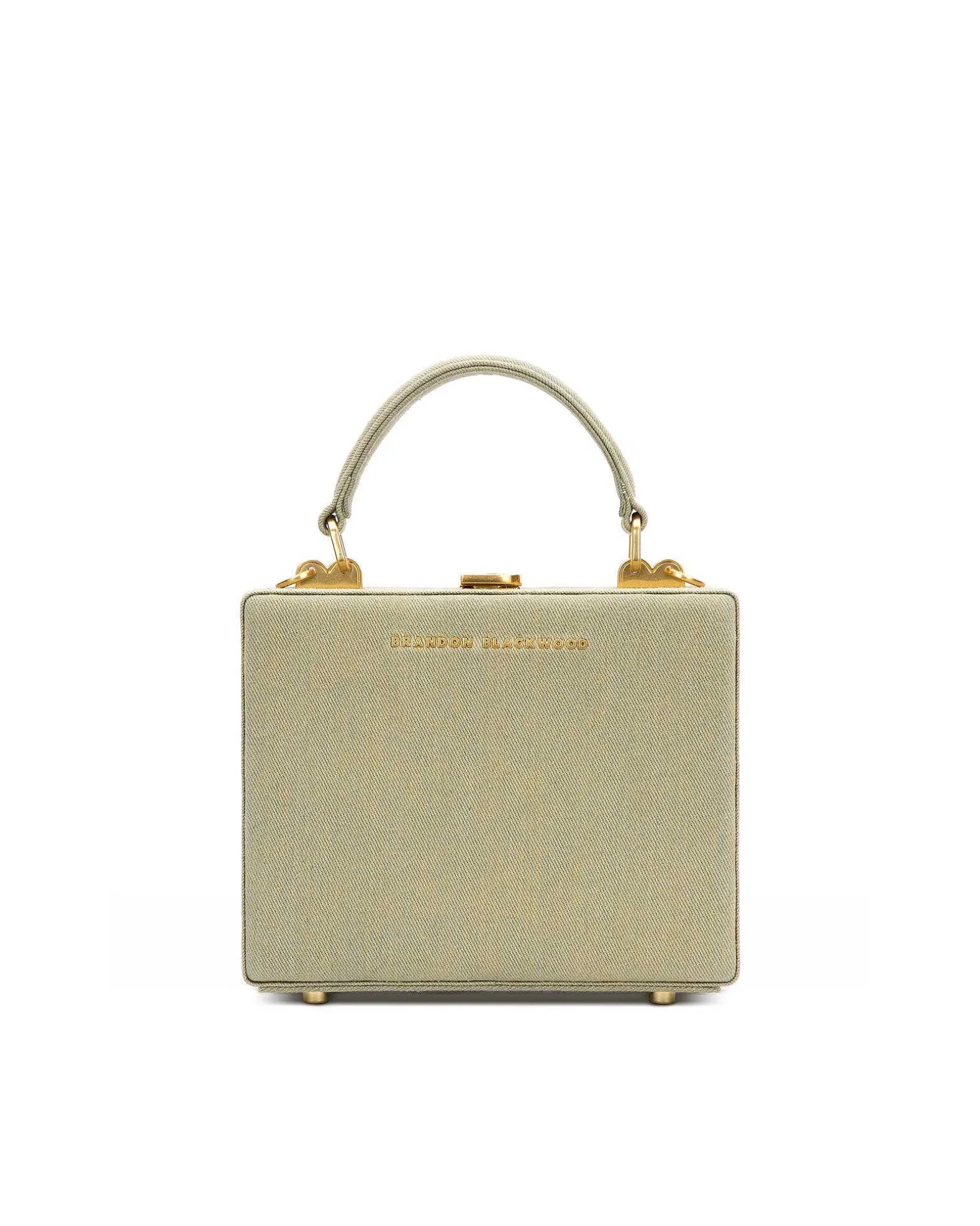 Brandon Blackwood Top Handle Bags>Kendrick Trunk Green Denim