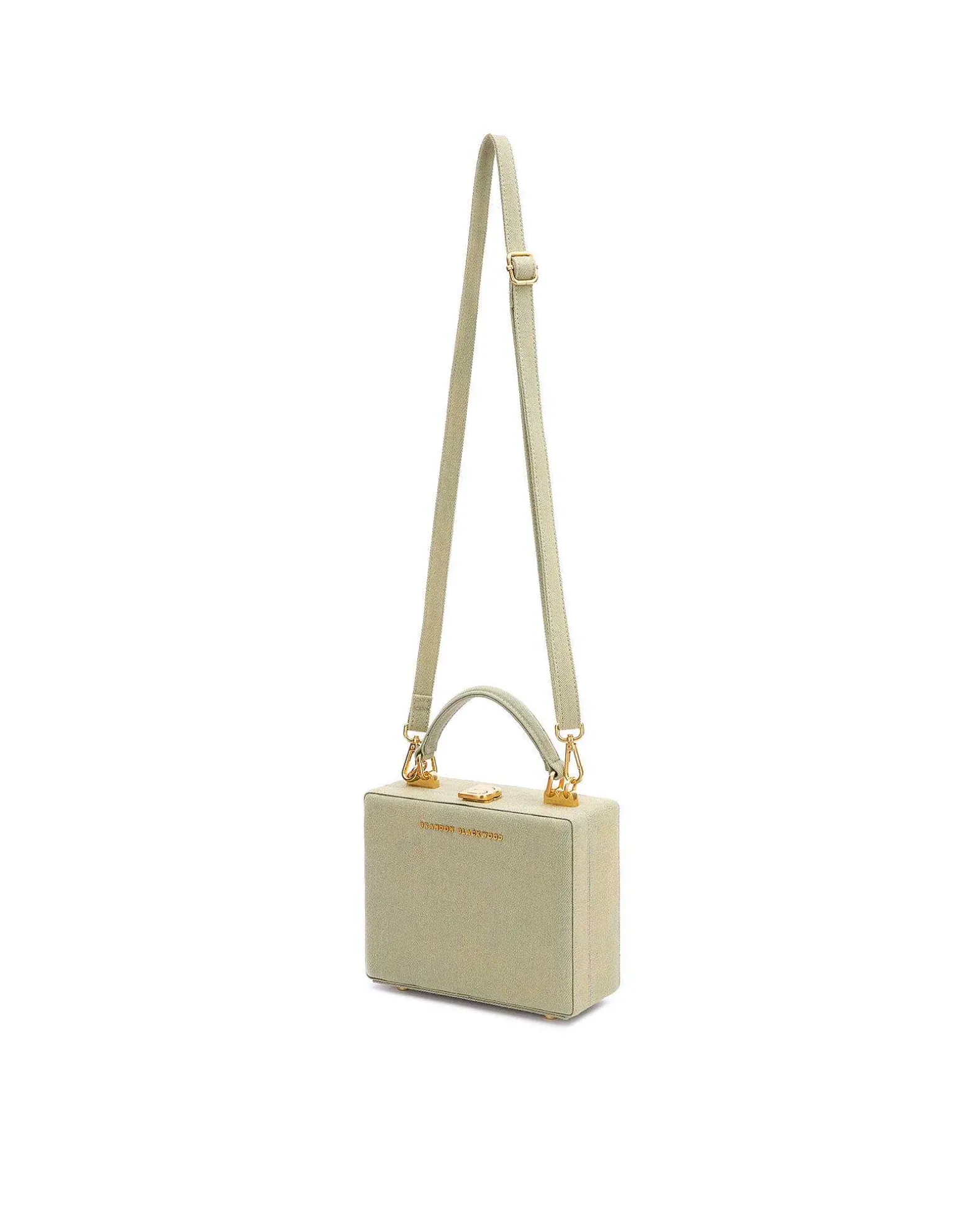 Brandon Blackwood Top Handle Bags>Kendrick Trunk Green Denim