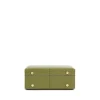 Brandon Blackwood Top Handle Bags>Kendrick Trunk Evergreen Leather W/Brass Hardware