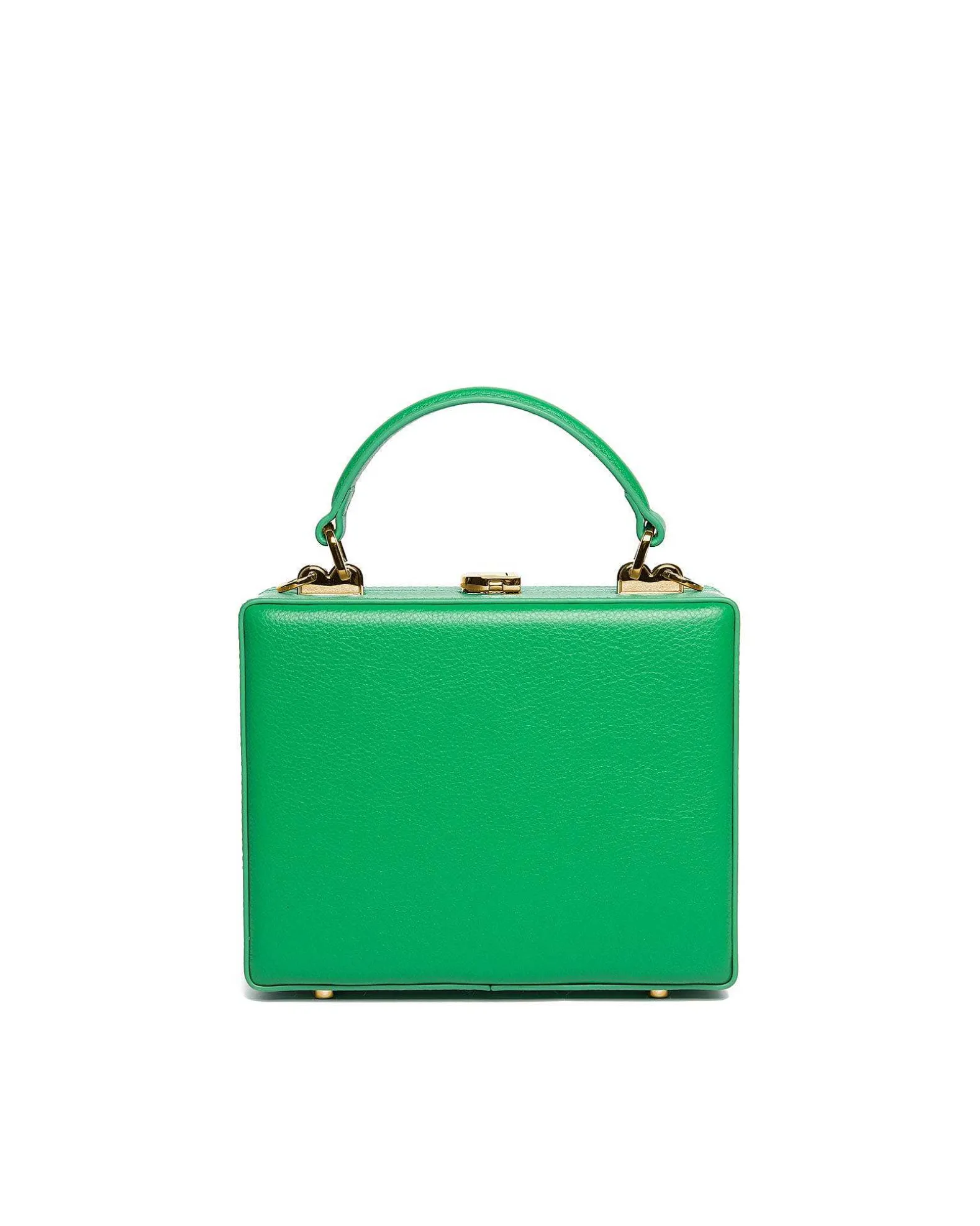 Brandon Blackwood Top Handle Bags>Kendrick Trunk True Green Leather W/Brass Hardware