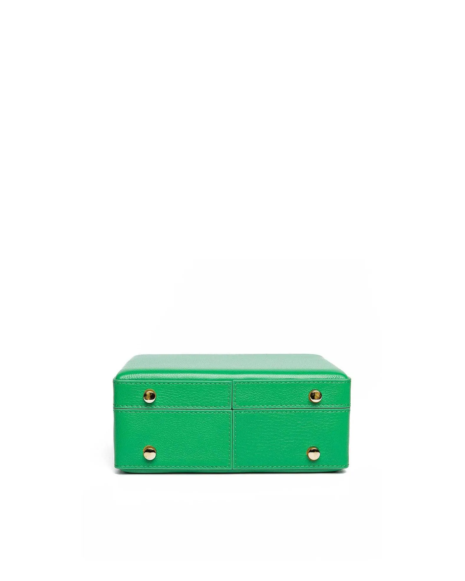 Brandon Blackwood Top Handle Bags>Kendrick Trunk True Green Leather W/Brass Hardware