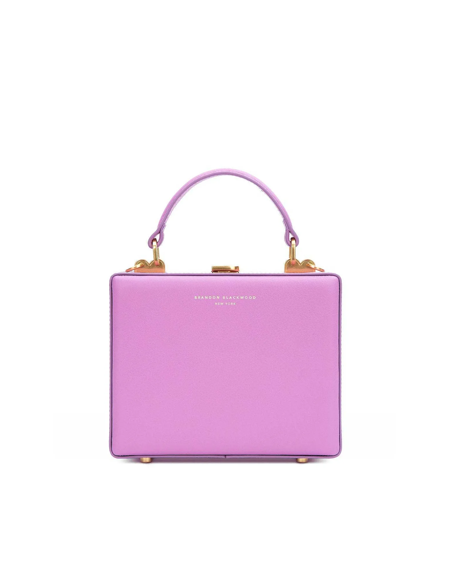 Brandon Blackwood Top Handle Bags>Kendrick Trunk Light Purple Leather W/Brass Hardware