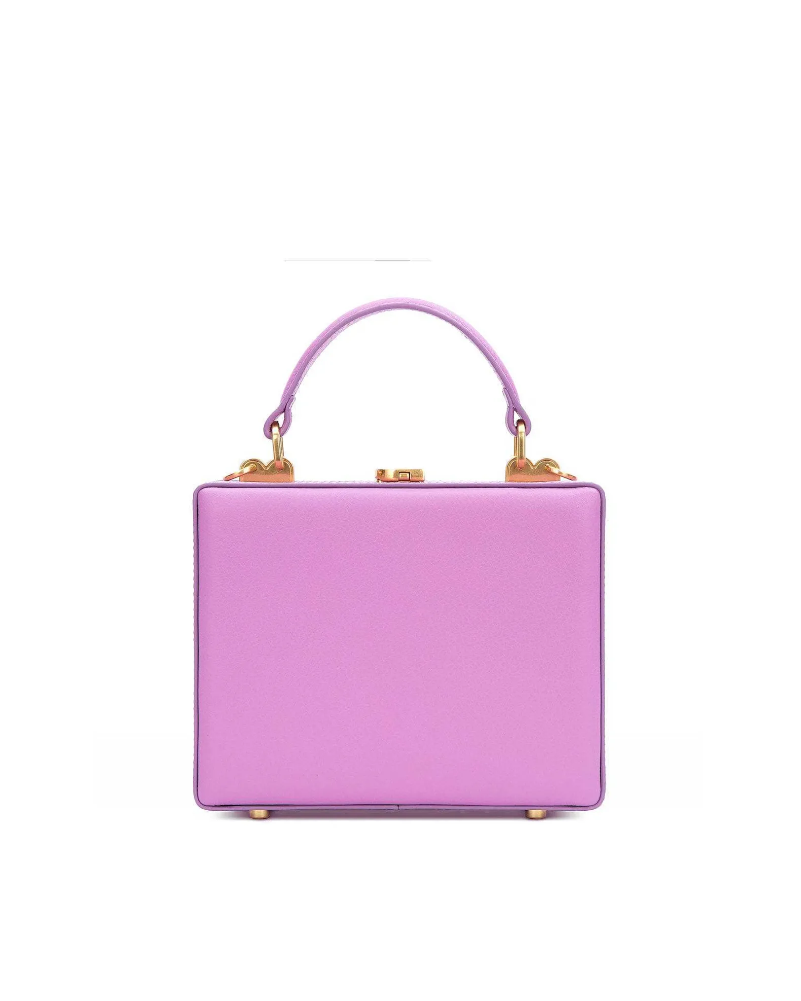 Brandon Blackwood Top Handle Bags>Kendrick Trunk Light Purple Leather W/Brass Hardware