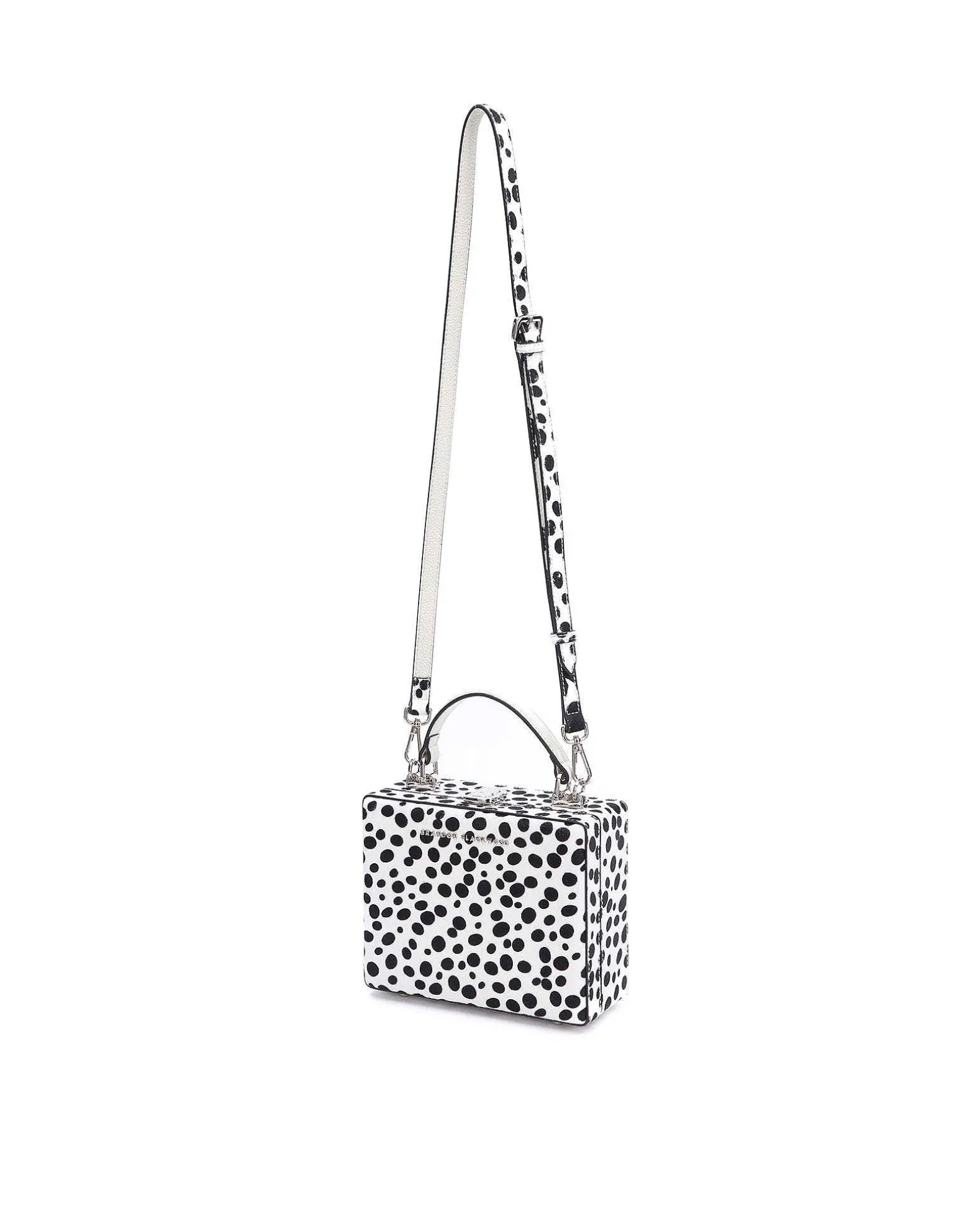 Brandon Blackwood Top Handle Bags>Kendrick Trunk Dalmatian Ponyhair