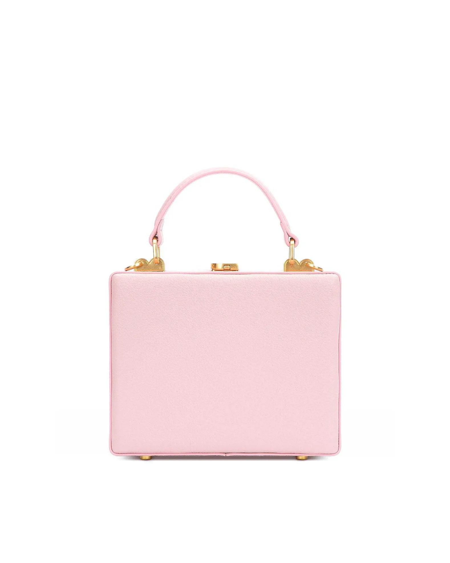 Brandon Blackwood Top Handle Bags>Kendrick Trunk Soft Pink Leather W/Brass Hardware