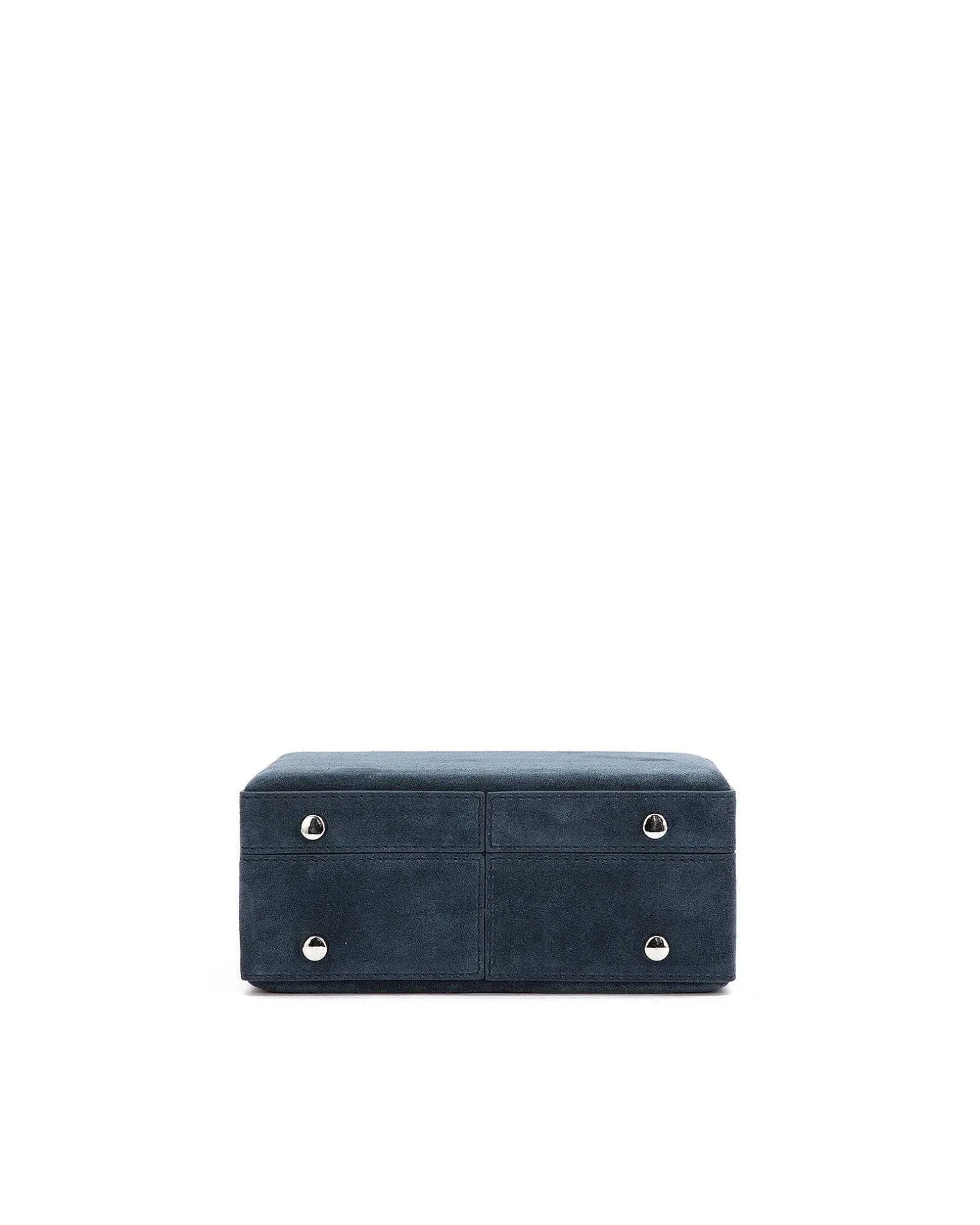 Brandon Blackwood Top Handle Bags>Kendrick Trunk Navy Blue Suede