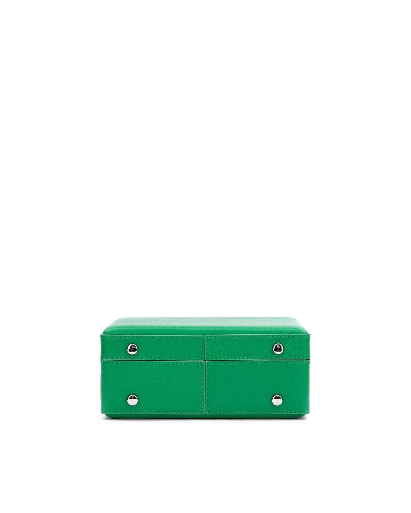 Brandon Blackwood Top Handle Bags>Kendrick Trunk True Green Leather W/Silver Hardware