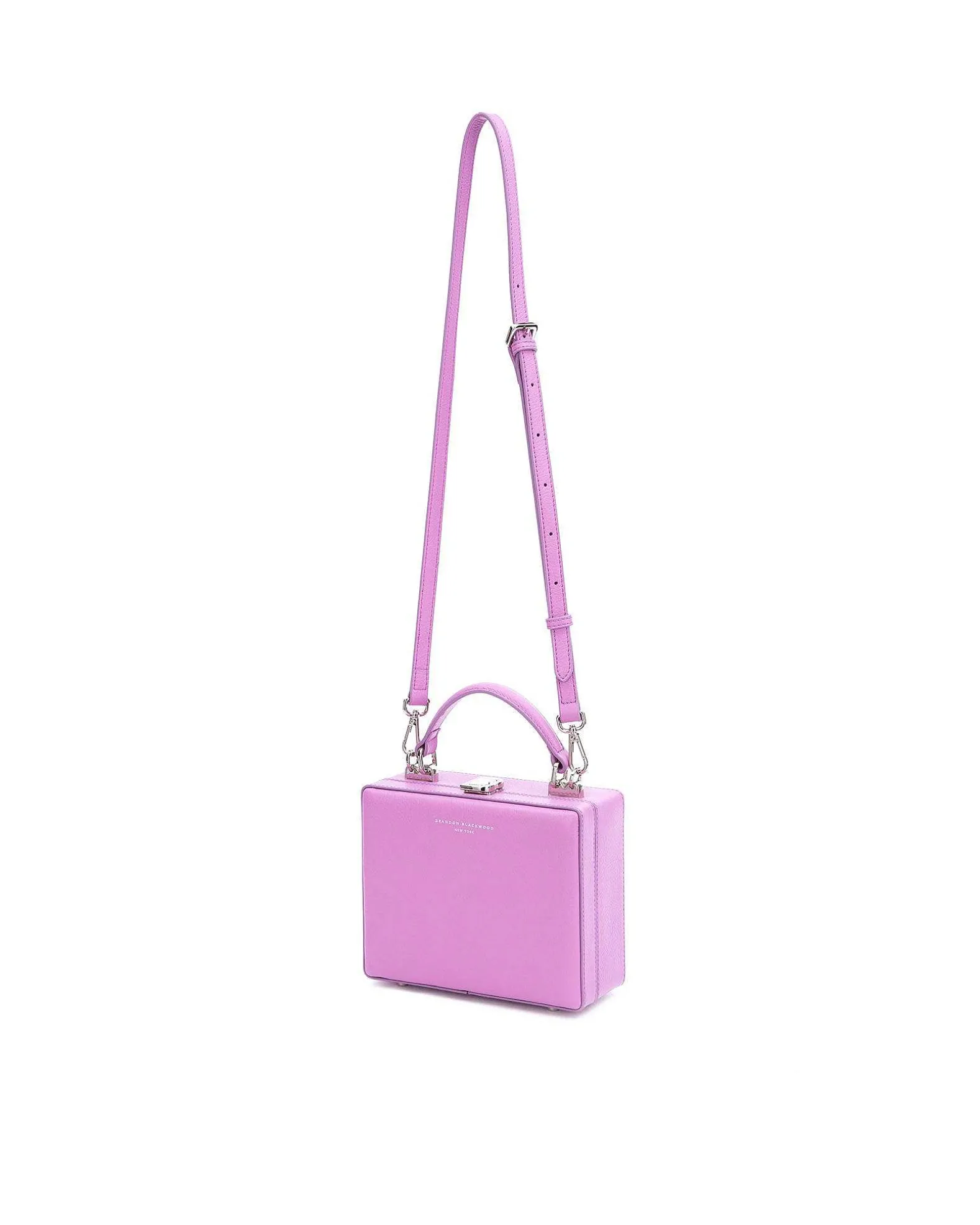 Brandon Blackwood Top Handle Bags>Kendrick Trunk Light Purple Leather W/Silver Hardware