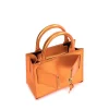 Brandon Blackwood Top Handle Bags>Kuei Bag Metallic Orange Leather