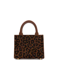 Brandon Blackwood Top Handle Bags>Kuei Bag Leopard Ponyhair