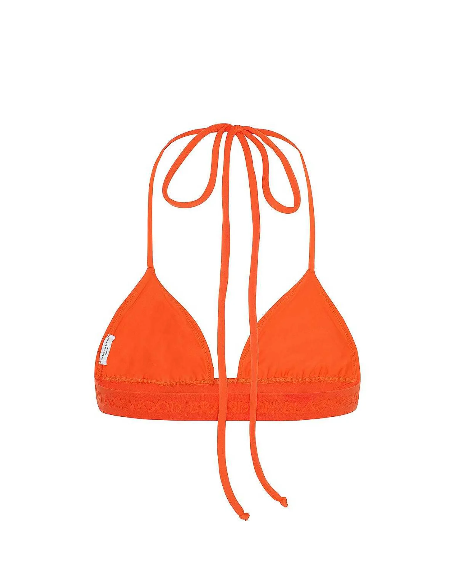 Brandon Blackwood Tops>Logo Halter Bikini Top Orange