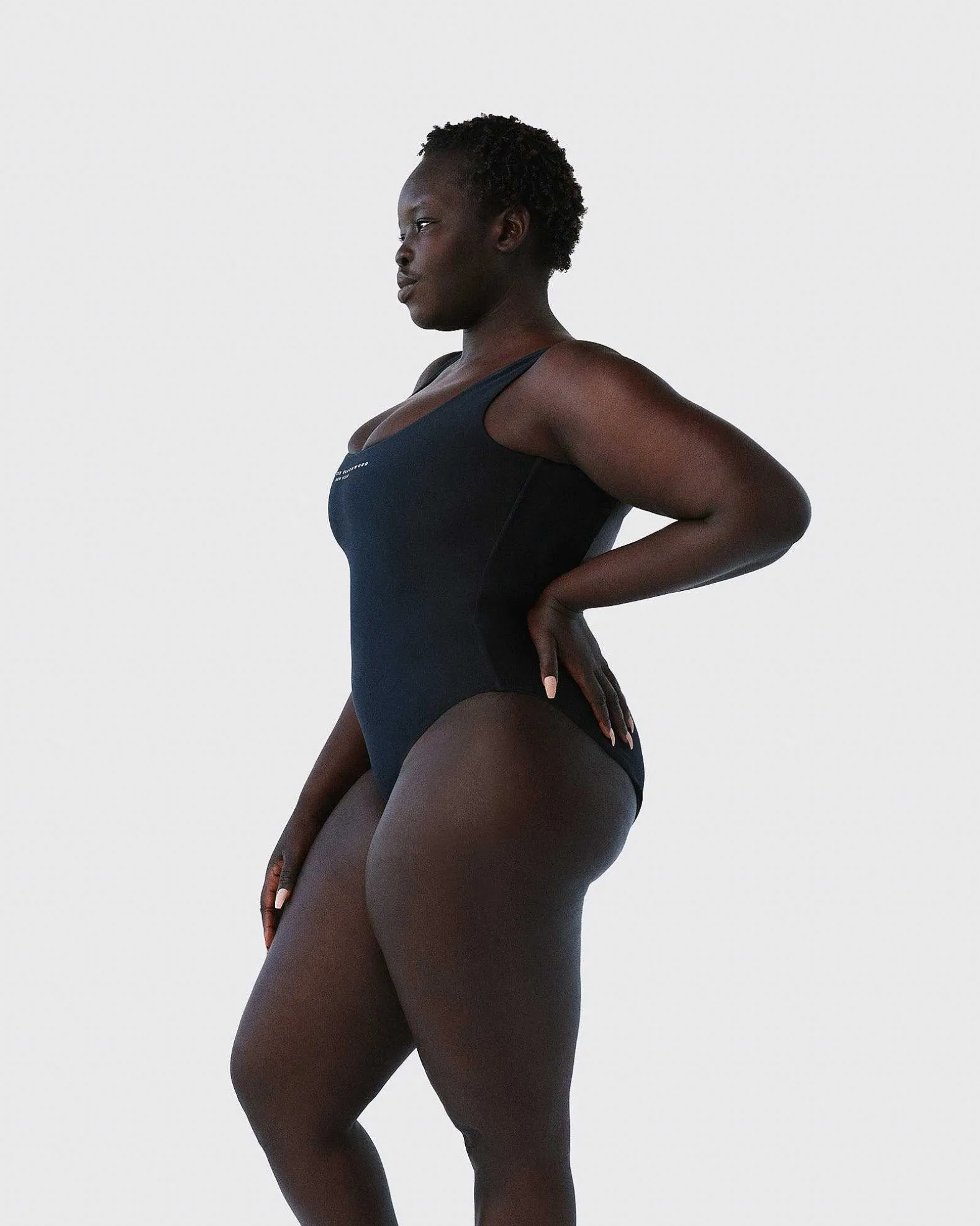 Brandon Blackwood One-Piece>Logo One-Piece Swimsuit Black/Silver Logo