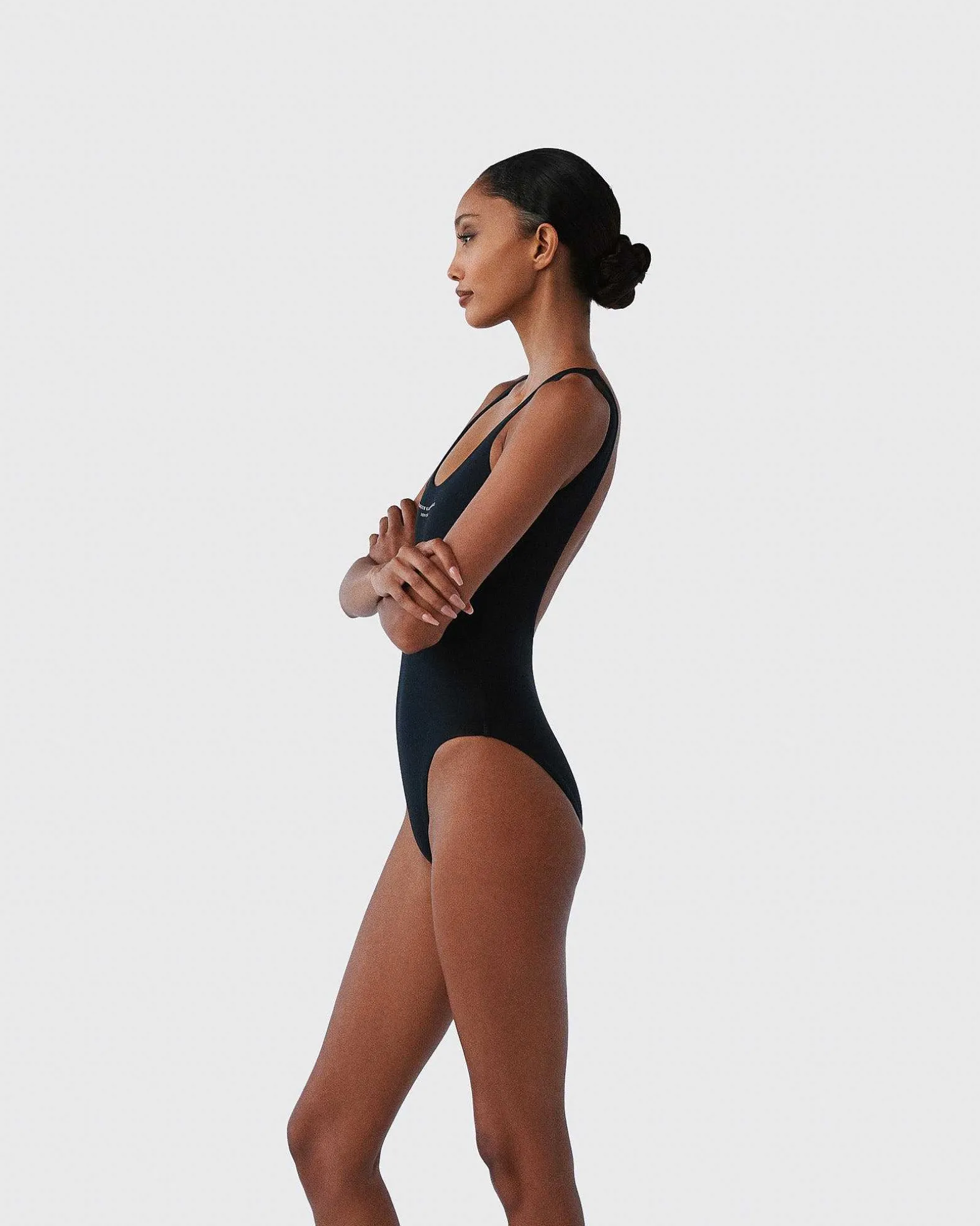 Brandon Blackwood One-Piece>Logo One-Piece Swimsuit Black/Silver Logo