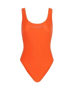 Brandon Blackwood One-Piece>Logo One-Piece Swimsuit Orange/Candy Pink Logo