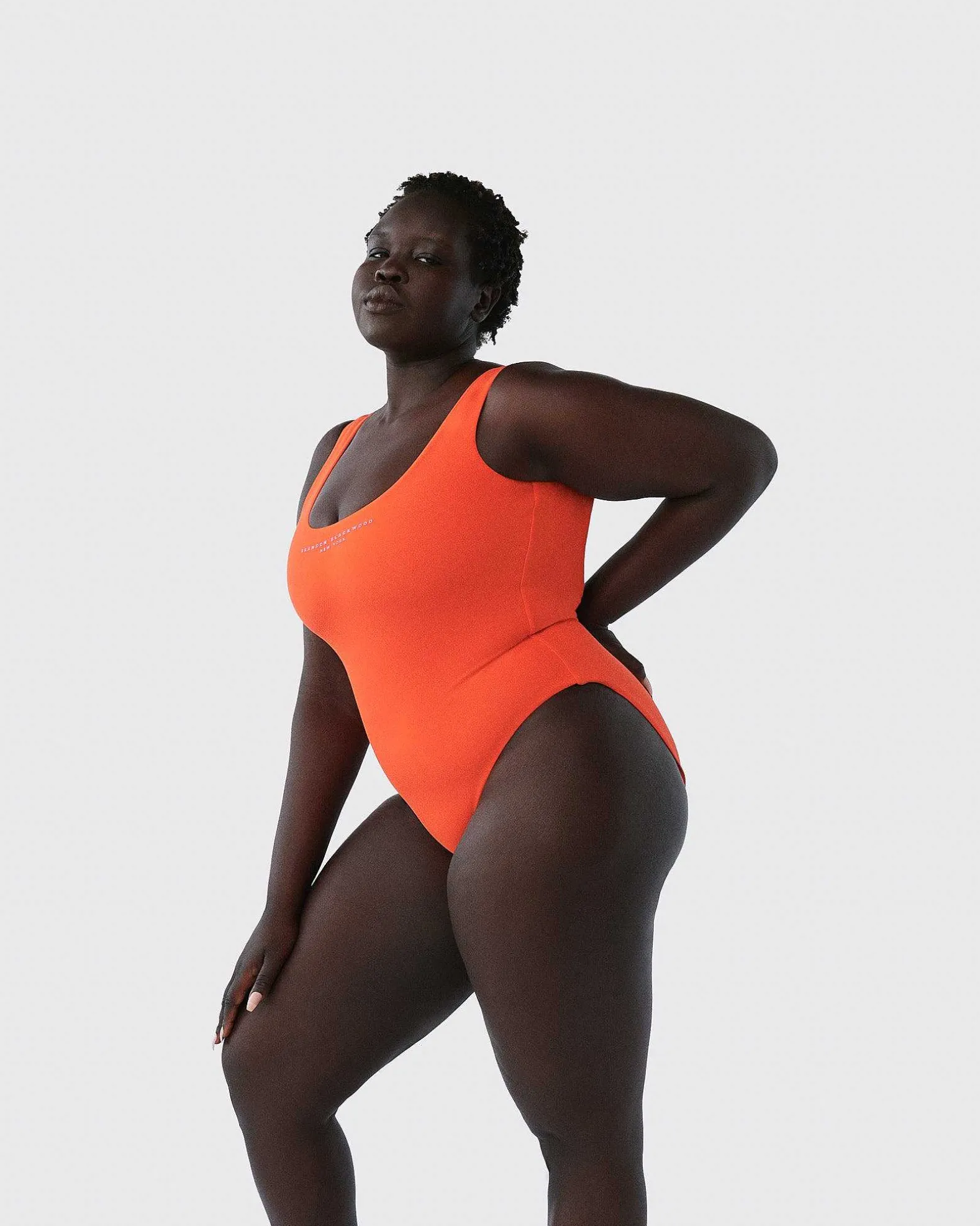 Brandon Blackwood One-Piece>Logo One-Piece Swimsuit Orange/Candy Pink Logo