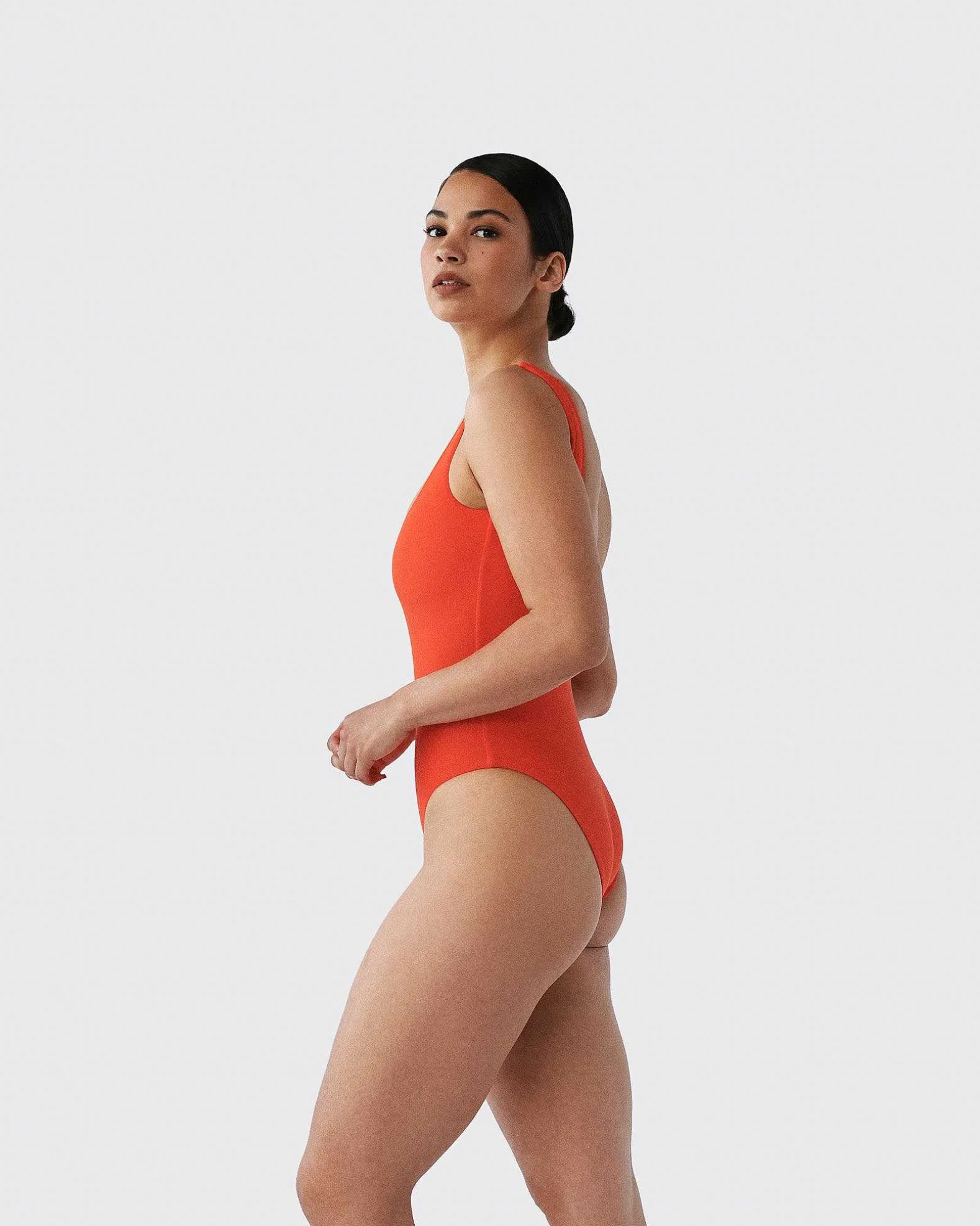 Brandon Blackwood One-Piece>Logo One-Piece Swimsuit Orange/Candy Pink Logo